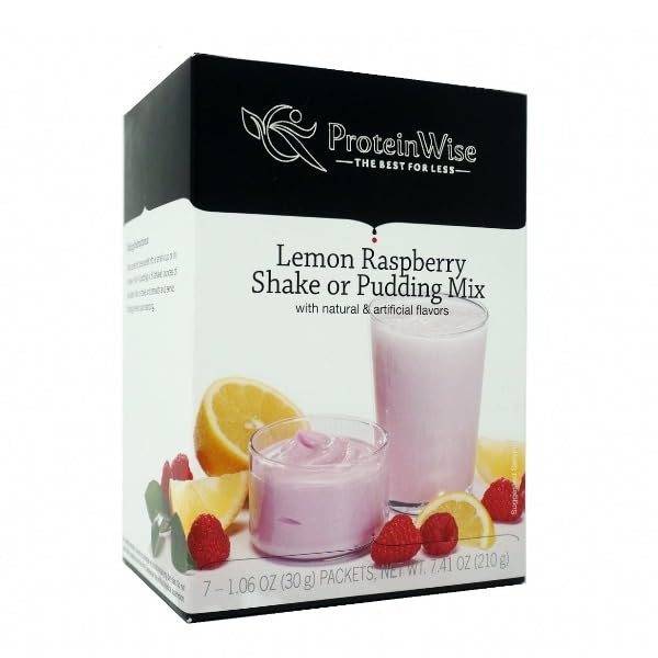 Image of ProteinWise - Lemon Raspberry Meal Replacement Shake or Pudding Mix - 7 /Box