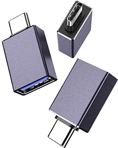 Orangeck Adaptateur USB C vers USB 3.1 OTG (Paquet de 3), Adaptateur USB Type C Male vers USB A Femelle Thunderbolt 3 Adaptateur pour MacBook Pro 2021, MacBook Air 2022, iPad Pro 2021, Galaxy S22/S21 Cover