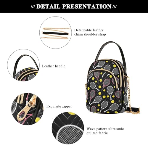 Image of MCHIVER Golf Crossbody Bag for Women Cell Phone Purse Wallet with Removable Chain Shoulder Handbag