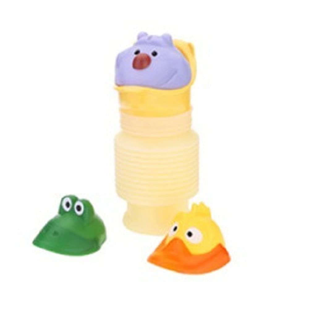 Emergency Urinal, Portable Reusable Shrinkable Camping Portable Toilet Urine Bottle Bag Travel Potty Urine Funnel for Unisex Men Women Kids (Yellow)