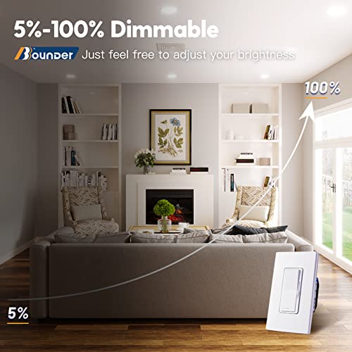 Bbounder 20 Pack 6 Inch 5Cct Ultra-Thin Led Recessed Ceiling Light With Junction Box, 2700K/3000K/3500K/4000K/5000K Selectable, 12W Eqv 110W, Dimmable Canless Wafer Downlight, 1050Lm - Etl&Fcc #TOP2