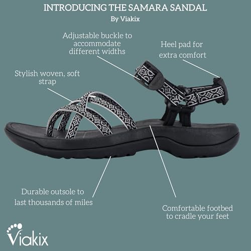 Image of Viakix Women's Walking Sandals - Premium Comfortable Sport Sandals for Outdoors, Travel, Hiking, Beach & Everyday Wear