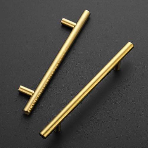 Ravinte Brushed Gold Cabinet Handles,Round T Pulls,5 Inch,30 Pack by Ravinte - Used condition - Image 4