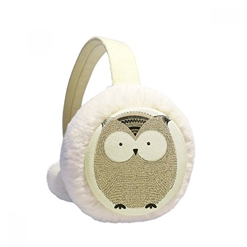 Simplicity Style Chubby Owl Winter Earmuffs Ear Warmers Faux Fur Foldable Plush Outdoor Gift
