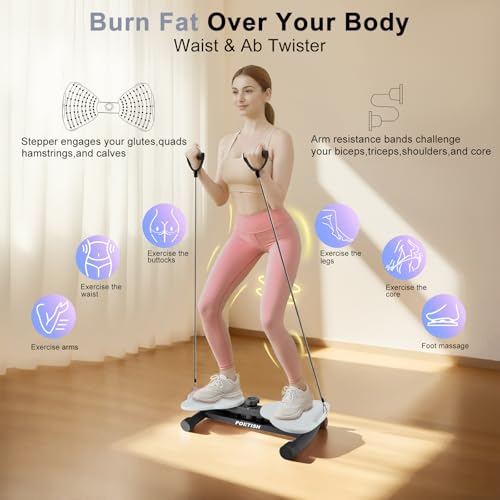 Waist Twister Machine Exercise, Ab Twist Board with 300 lbs Weight Capacity, Noiseless Home Gym Equipment for Slim Waist & Core Ab Workout, for Women & Men by Poetish - Image 2