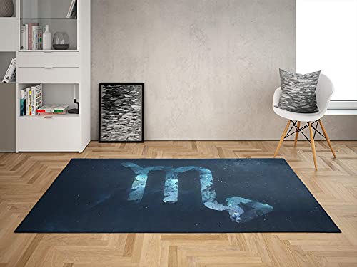 Oedim Alfombra Signo Zodíaco Escorpio para Habitaciones PVC | 95 x 165 cm | Moqueta PVC | Suelo vinílico | Decoración del Hogar | Suelo Sintasol | Suelo de Protección |
