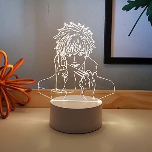 PopLumos - Lumin&aacute;ria led 3d, abajur de mesa, Satoru Gojo, Jujutsu Kaisen