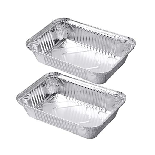 PHENOFICE Caja Rectangular De Aluminio Para Asar Calentar Servir Resistente y Duradera
