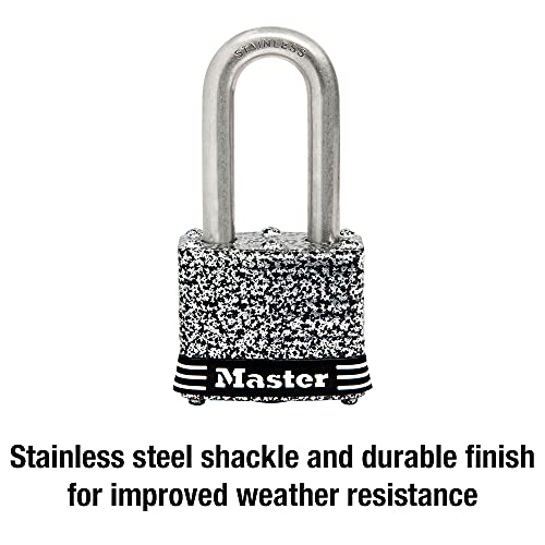 Image of Master Lock 3SSKADLF Stainless Steel Outdoor Padlock with Key, 1 Pack