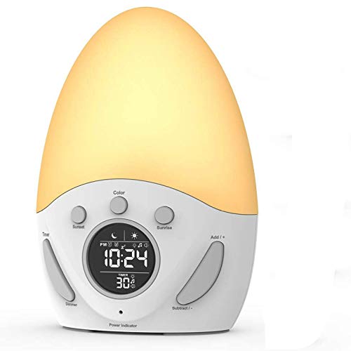 Wecker, Berührungssensor Wecklicht Wecker mit Sonnenaufgang- und Sonnenuntergangssimulation, Kinder Nachtlicht Wecker
