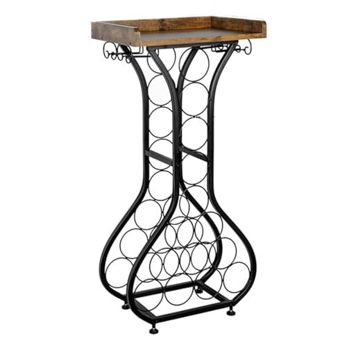 Soporte para botellas de vino en forma de botella negro miniatura 1