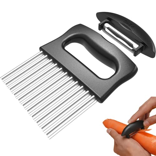 Coupe-crépitement Générique, coupe-crépitement pour légumes | Hachoir à vagues multifonctionnel pour la cuisine, chips légères, coupe-légumes ondulés, coupe-frites avec éplucheur