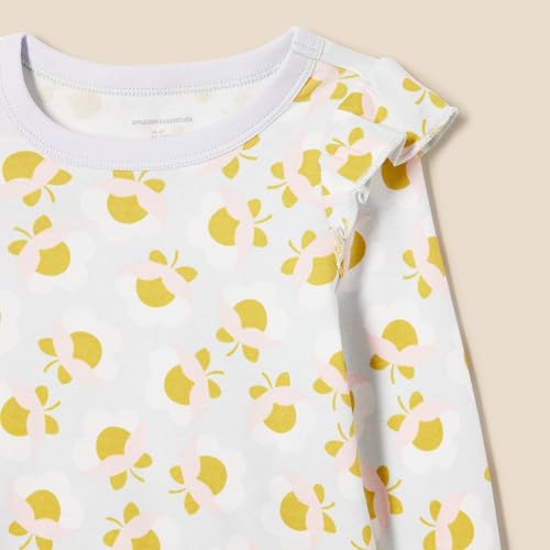 Image of Amazon Essentials Girls and Toddlers' Long Sleeve Ruffle T-Shirt