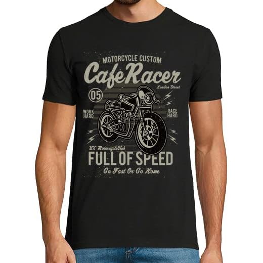 latostadora Camiseta Manga Corta Caferacer para Hombre - Negro 3XL - Ref. 2125509-P