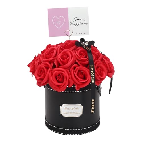 Birthday Gifts for Women, Soap Flower Bouquet, Eternal Rose Birthday Flowers Gifts for Women Her Wife, Anniversary, Mothers Day Flowers for Mom