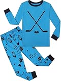 A&J DESIGN Kids Hockey Pajamas Boys Ice Hockeys Pjs Gift with Shirt and Pants Toddler Sport Clothes 7 Years