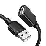 TwinkleHom USB 2.0 Extension Cable, Male to Female Cable 1M, 480Mbps Data Transfer Speed USB-A Plug to Socket Extension Lead for Printer, Scanner, Keyboard, Black (1 Pack)