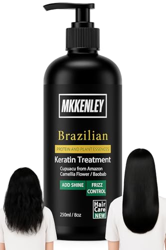 Brazilian Keratin Treatment with Plant Essences, 250ml/8oz, Hair Straightening and Strengthening, Frizz Control