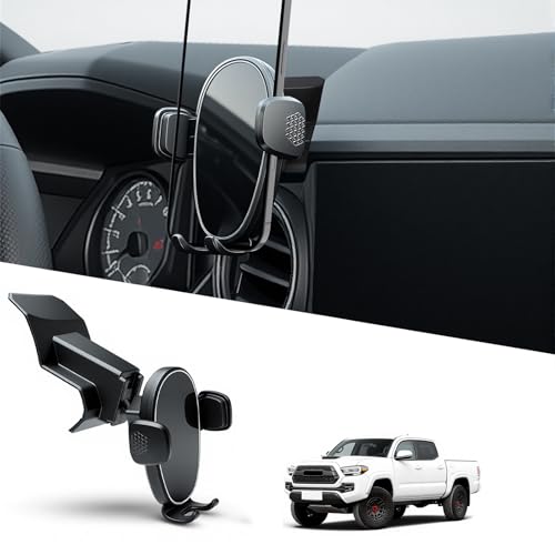 Phone Mount for Toyota Tacoma (2016-2023, 3rd Gen), 360° Adjustable Dashboard Phone Holder, Hands Free Car Smartphone Mount for iPhone, Google & Android, 2020 2021 Toyota Tacoma Interior Accessories