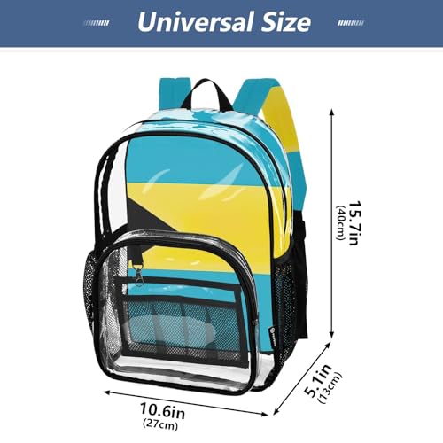 Clear Bag for Women Travel Boys Backpacks for Girls Large Plastic Approved Bag World Flag4