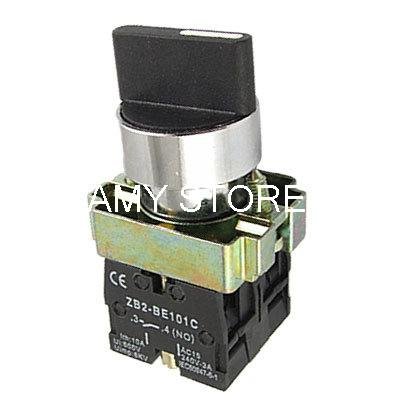 ZB2-BD33 Two 3 Position Rotary Select Selector Switch Self Lock 22mm 2 NO N/O