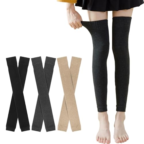 Leg Warmers for Women, Over the Knee High Leg Warmers, Knit Footless Long Socks