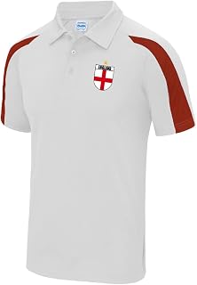 England Supporters Embroidered Unisex Polo Great for Supporting England During Football Cricket Rugby Great for Any Birthday Present Secret Santa Present