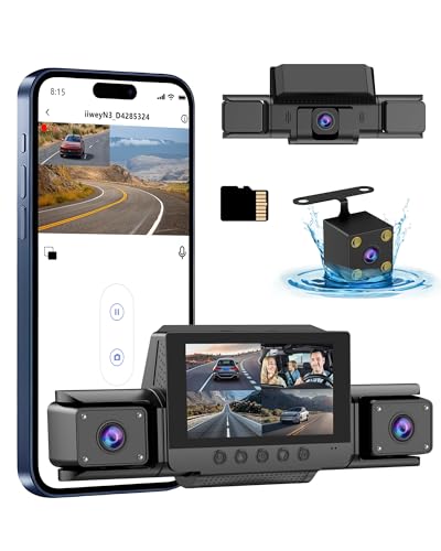 TQZNK 4 Channel Dash Cam 360° View,4K Front and Rear