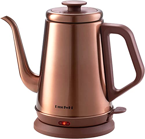 Comparison: Rose Gold Kettle 9 DmofwHi 1000W Gooseneck Electric Kettle (1.0L),100% Stainless Steel BPA Free Tea Kettle with Auto Shut - Off Protection, Pour Over Coffee Kettle -Copper