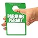 Juvale Parking Permit Hang Tag - 50 Pack, Green, 3.15 x 4.75 in - Car Tags for Mirror & Plastic Placards for Parking Passes & Events