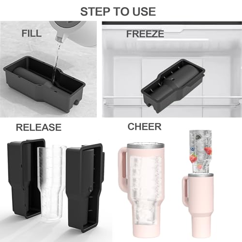 Moldes de hielo reutilizables de silicona para Stanley 40 oz miniatura 6