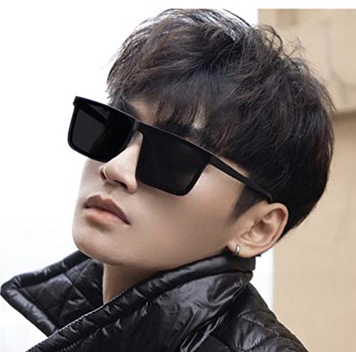 Image of IFLASH Unisex UV Protected Combo Offer Shades Black Goggles Rectangle Retro Vintage Narrow Sunglasses Pack Of 2, Free Size