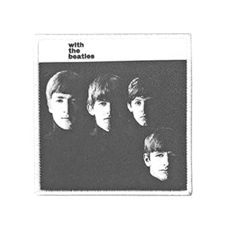 The Beatles Patch with The Beatles Album Official Black Embroidered Iron On Size One Size - Les Beatles, Paul McCartney, John Lennon, RIngo Starr, George Harrison