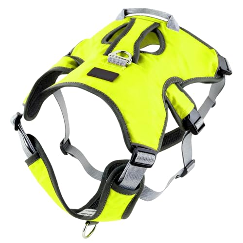 Arnés de seguridad para perros, arnés de pánico para perros, material de nailon de alta calidad, antitirones, arnés ajustable para perros, arnés de seguridad para paseos y actividades (verde, M) - imagen 9