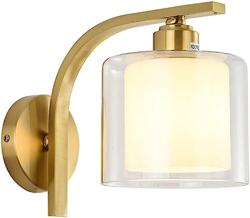 Applique murale Loft industriel luminaire vintage E27 abat-jour verre blanc pour allée