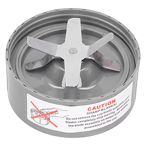 Reemplazo de cuchilla para licuadora de acero inoxidable con 6 aletas, cuchilla extractora para exprimidor de 600 W y 900 W, cuchilla de exprimidor de grado alimenticio de ABS y