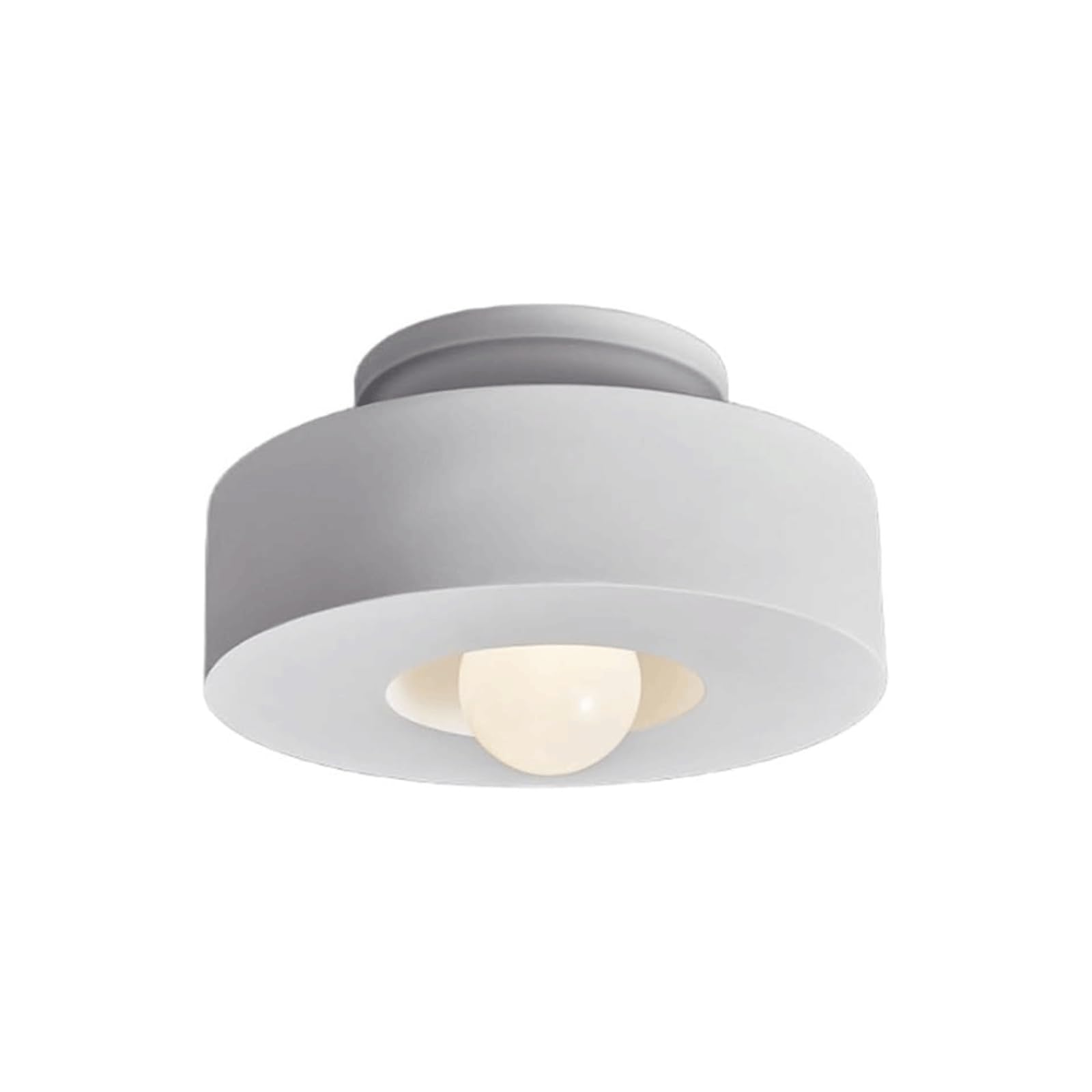 BKEKM Ceiling Light Fixture 40W Warm Light Flush Lighting Fixtures Nordic E26/E27 Close to Ceiling Lamp Round Wabi-Sabi Style Ceiling Light(Wei�)