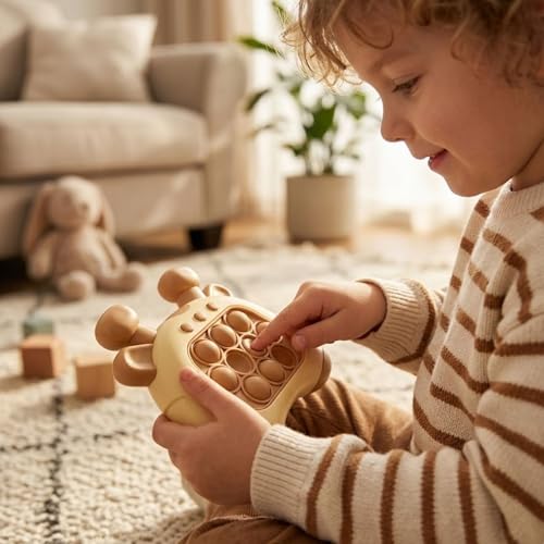 Image of MABLE Pop it Pro Game Electronic Speed Push Button Fidget Toy with Lights & Music, Interactive Stress Relief Game for Kids & Adults, Brain Training Handheld Toy (Assorted Colours)