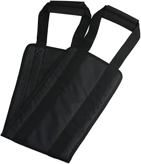 Cabilock Reusable Flat Slide Sheet Sliding Draw Sheets with Handles for Patient Transfers Turning Repositioning in Beds Home Care (Black)