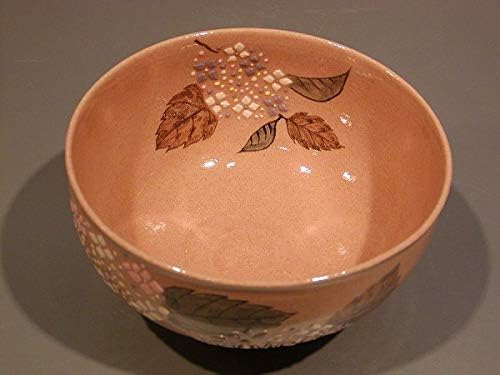 茶道具 抹茶茶碗 あじさい 京焼 大石督幸作 紫陽花 絵 新品本物 紫陽花