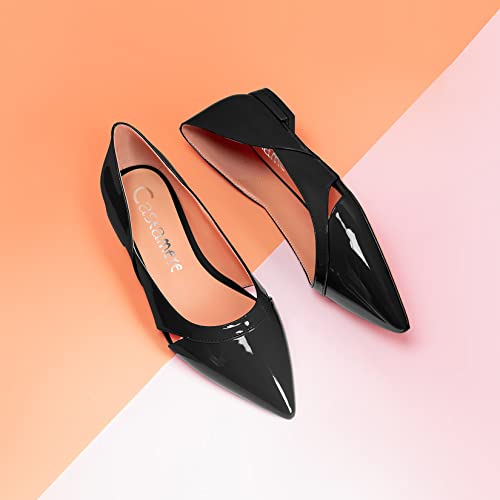 Castamere Women Slip-on Pumps Low Heel Pointed Toe Office Cute 0.4 Inches Heels3