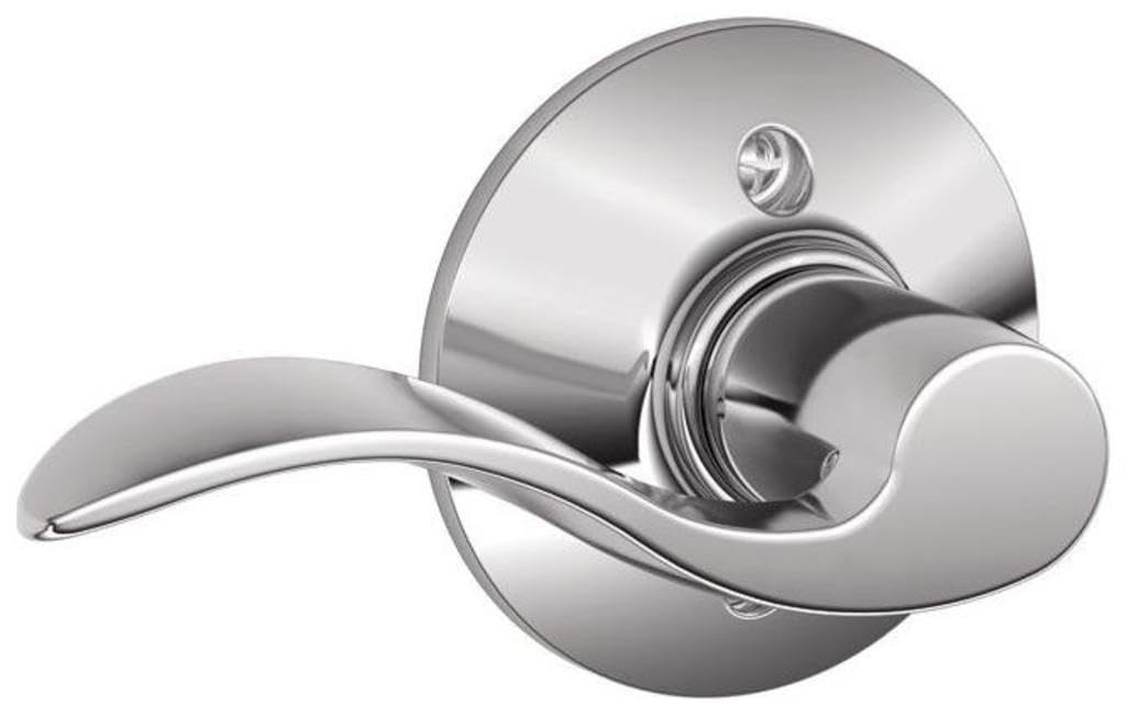SCHLAGE F170 Acc 625 LH Accent Left Hand Dummy Lever, Polished Chrome