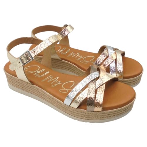 Oh! My Sandals - 6010 Zara Sandalias de Mujer cómodas con Plataforma Ligera y Plantilla Gel, Fabricadas en españa para: Mujer