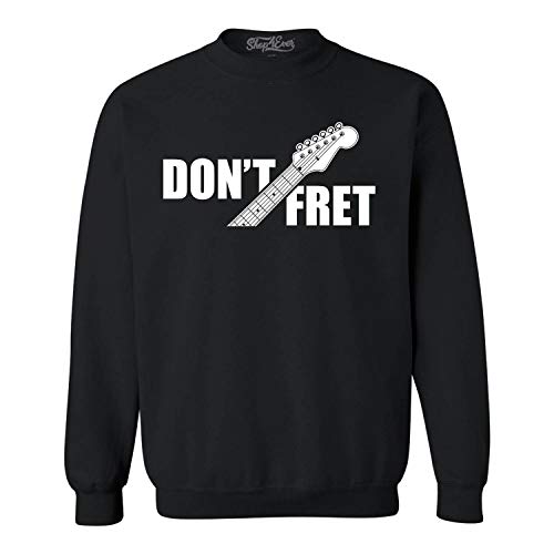 shop4ever® Don't Fret Guitar Musician Crewneck Sweatshirts XX-LargeBlack 0