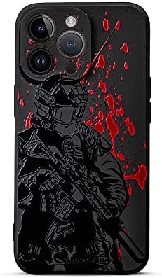 SIMPLYMDRN Gunner Compatible with iPhone 12 Pro Case [Glossy] Shockproof Protective Slim Series for Men Phone Cases 5.7 Inch 2020, Black