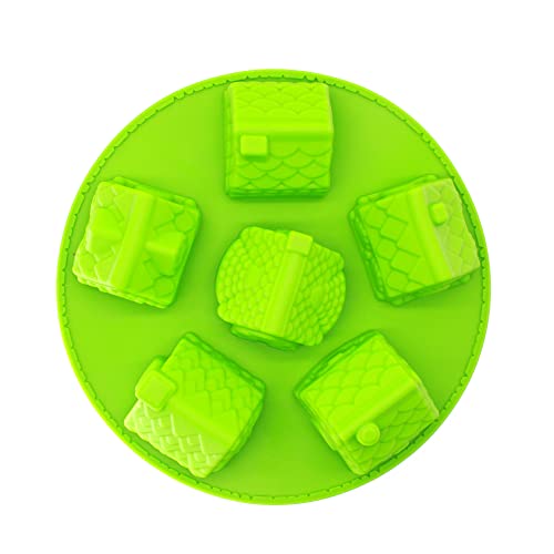 X-Haibei 3D Big Houses Cake Soap Christmas Gift Gingerbread Houses Silicone Mold 4Oz Per Cell, Dia. 2.5Inch #TOP2