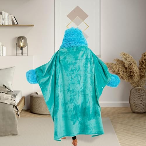 Cobertor com capuz de dinossauro, Cobertor de dinossauro com capuz vestível, Envoltório de manta de