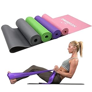 PROIRON Latex-Free Resistance Bands, Exercise Bands for Strength Training, Yoga, Pilates, Stretching, Home Gym Workout, Upper Lower Body, Light Medium Heavy