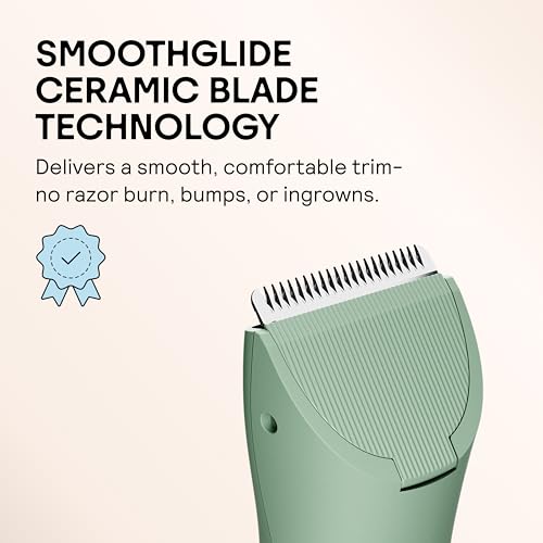 meridian the trimmer original - body hair trimmer for men electric shaver for pubic hair chest legs amp bikini waterproof amp rechargeable sage