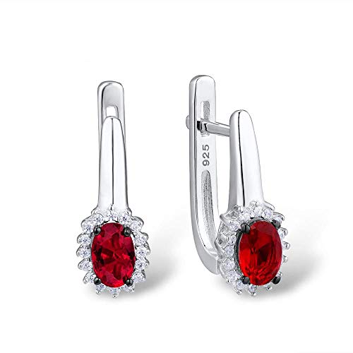 Boucles d'oreilles pour femmes légères en bijou fin rouge anti-irritation